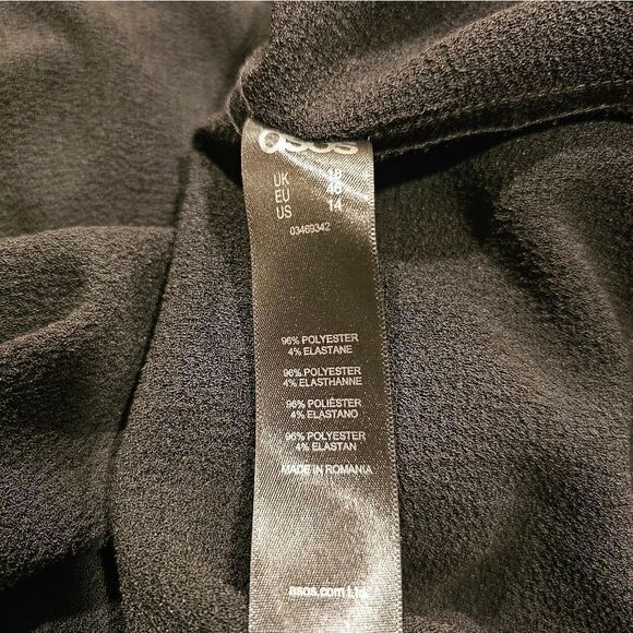 ‎ASOS Black Cold Shoulder Top - Size 14 - Picture 7 of 7